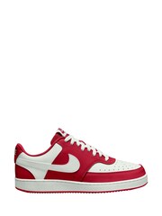 Nike Red/White Court Vision Low Trainers - Image 1 of 4