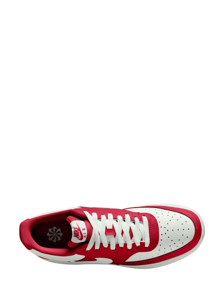 Rot / Weiß - Nike Court Vision Low-Top-Turnschuhe - Image 3 of 4