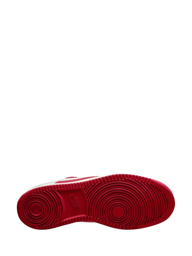 Nike Red/White Court Vision Low Trainers - Image 4 of 4