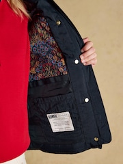 Joules Highclere Navy Showerproof Diamond Quilted Jacket - Image 7 of 12