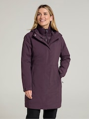 Mountain Warehouse Purple Womens Alaskan 3-In-1 Waterproof Long Jacket - Image 1 of 4