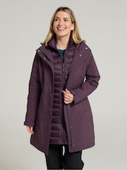 Mountain Warehouse Purple Womens Alaskan 3-In-1 Waterproof Long Jacket - Image 2 of 4
