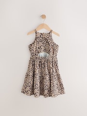 Animal Print Strappy Crinkle Summer Dress (3-16yrs) - Image 5 of 5