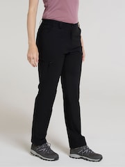 Mountain Warehouse Black Winter Hiker Stretch Womens Trousers - Image 1 of 4