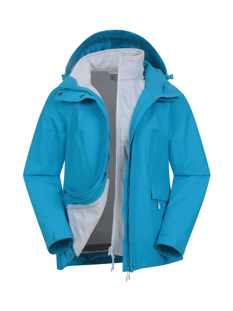 Mountain Warehouse Blue Womens Thunderstorm 3-In-1 Waterproof Jacket - Image 1 of 6