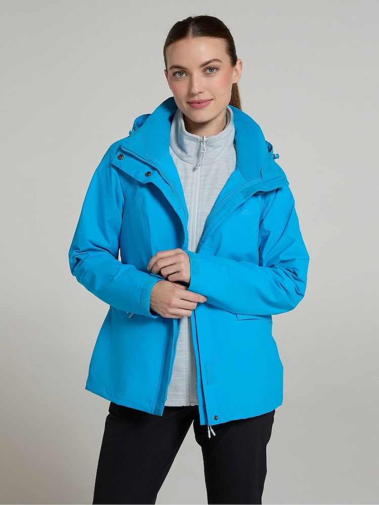 Mountain Warehouse Blue Womens Thunderstorm II 3-in-1 Waterproof Jacket - Image 1 of 11 Mountain Warehouse Blue Womens Thunderstorm II 3-in-1 Waterproof Jacket - Image 1 of 11