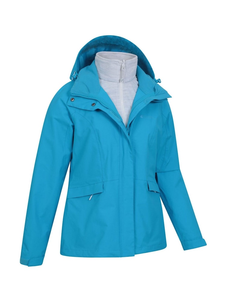 Mountain Warehouse Blue Womens Thunderstorm 3-In-1 Waterproof Jacket - Image 2 of 6
