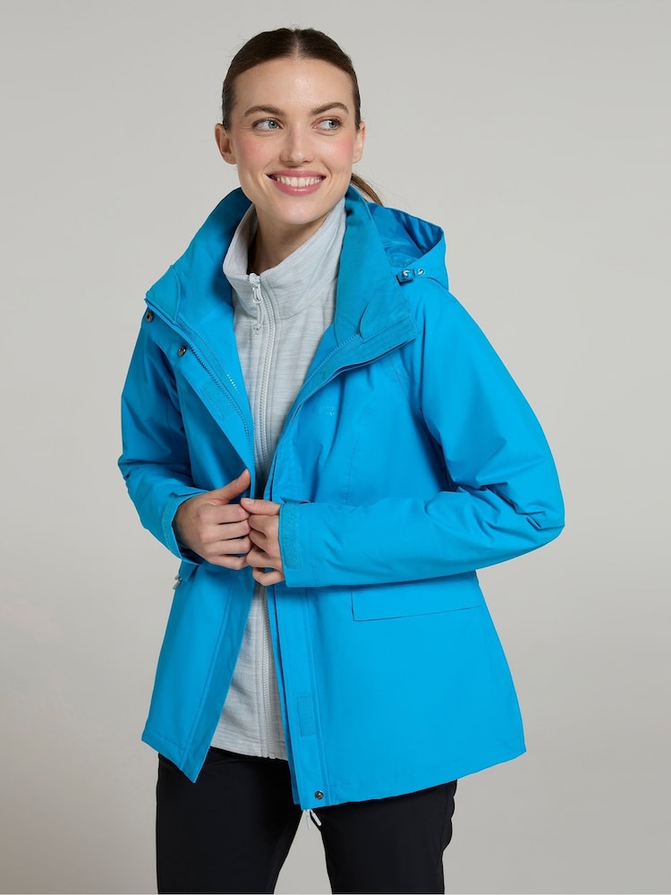 Mountain Warehouse Blue Womens Thunderstorm II 3-in-1 Waterproof Jacket - Image 2 of 11 Mountain Warehouse Blue Womens Thunderstorm II 3-in-1 Waterproof Jacket - Image 2 of 11