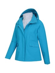 Mountain Warehouse Blue Womens Thunderstorm 3-In-1 Waterproof Jacket - Image 4 of 6