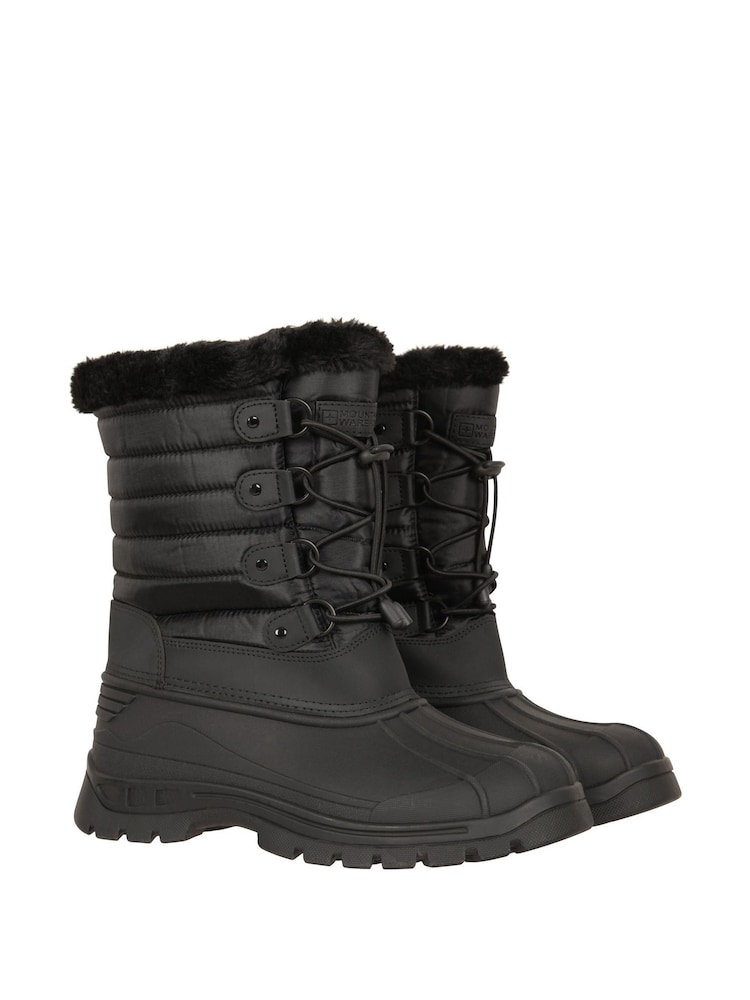 Mountain Warehouse Black Whistler Womens Sherpa Lined Adaptive Snow Boots - Image 1 of 8