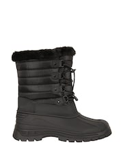 Mountain Warehouse Black Whistler Womens Sherpa Lined Adaptive Snow Boots - Image 2 of 8