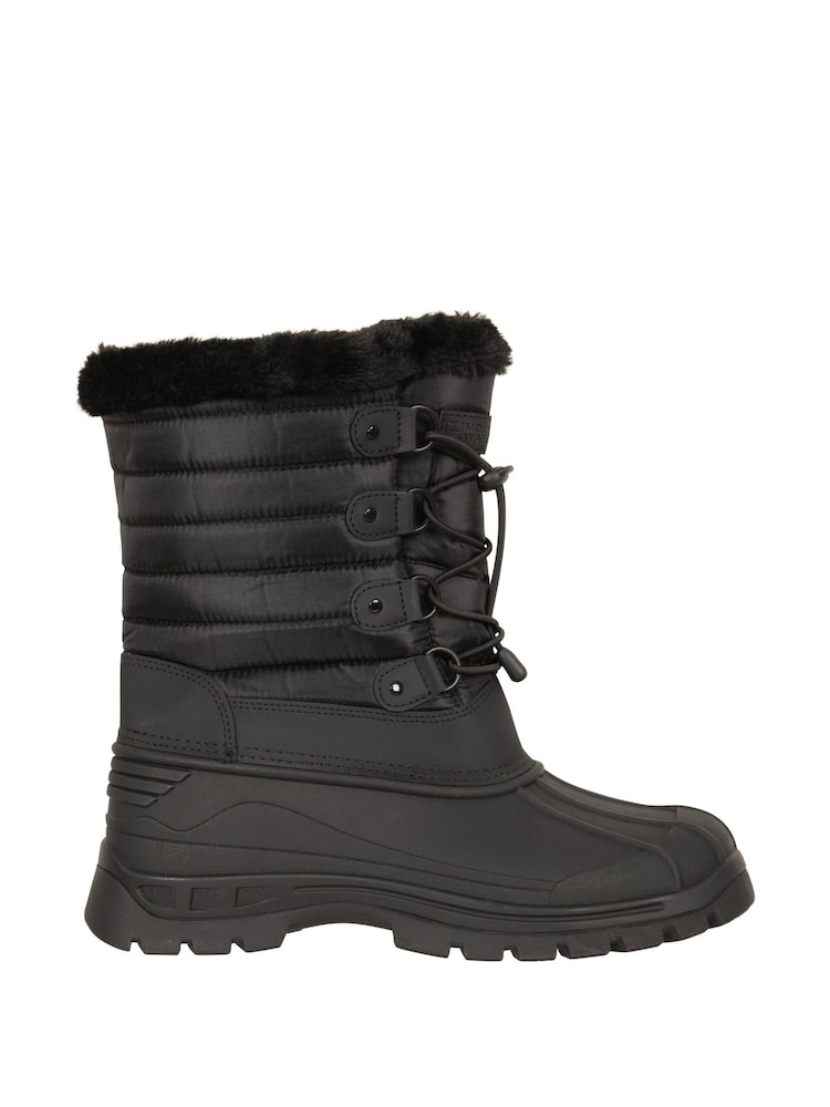 Mountain Warehouse Black Whistler Womens Sherpa Lined Adaptive Snow Boots - Image 2 of 8