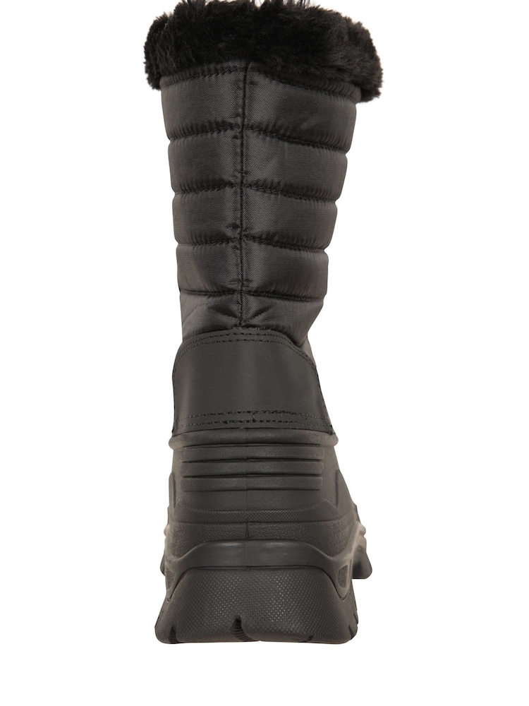 Mountain Warehouse Black Whistler Womens Sherpa Lined Adaptive Snow Boots - Image 4 of 8