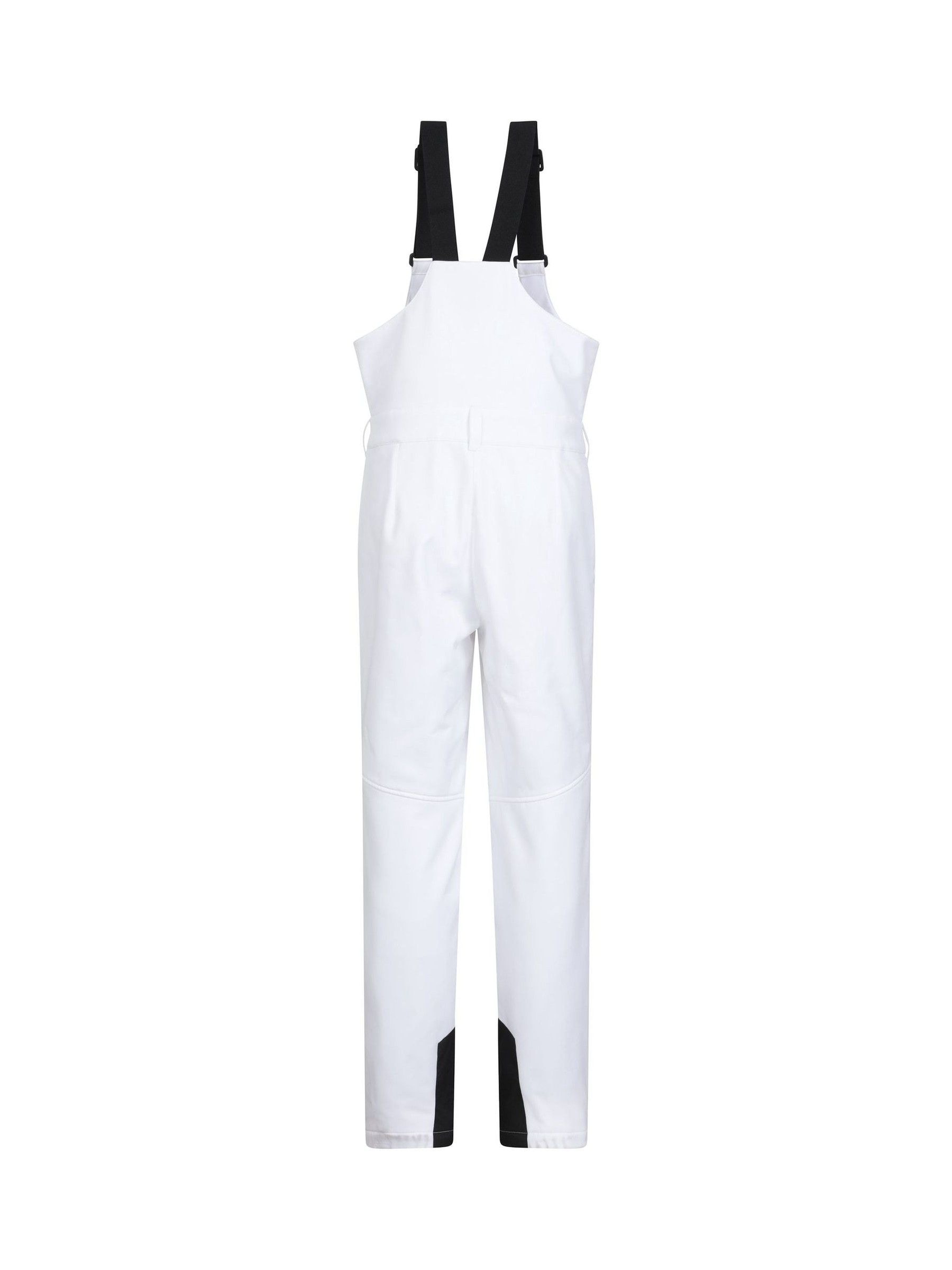 White ski bibs women's top