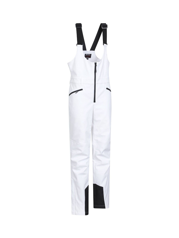 Biały - Mountain Warehouse Womens Recco Thermal Lined Bib Front Ski Trousers - Image 6 of 11