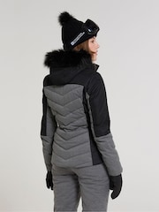 Mountain Warehouse Black Pyrenees II Womens Water Resistant Padded Snow Ski Jacket - Image 2 of 4
