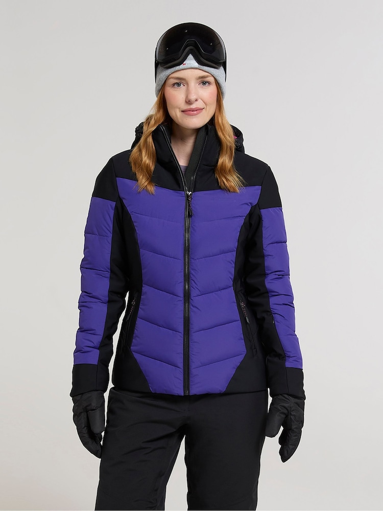 Mountain Warehouse Purple Womens Resort Recco Padded Ski Jacket - Image 2 of 4 Mountain Warehouse Purple Womens Resort Recco Padded Ski Jacket - Image 2 of 4