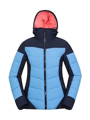 Mountain Warehouse Blue Womens Resort Recco Padded Ski Jacket - Image 1 of 8