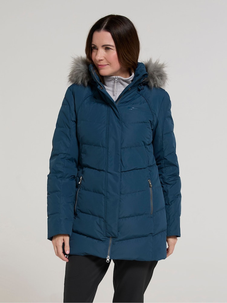 Mountain Warehouse Blue Womens Isla II Water Resistant Down Jacket - Image 2 of 4
