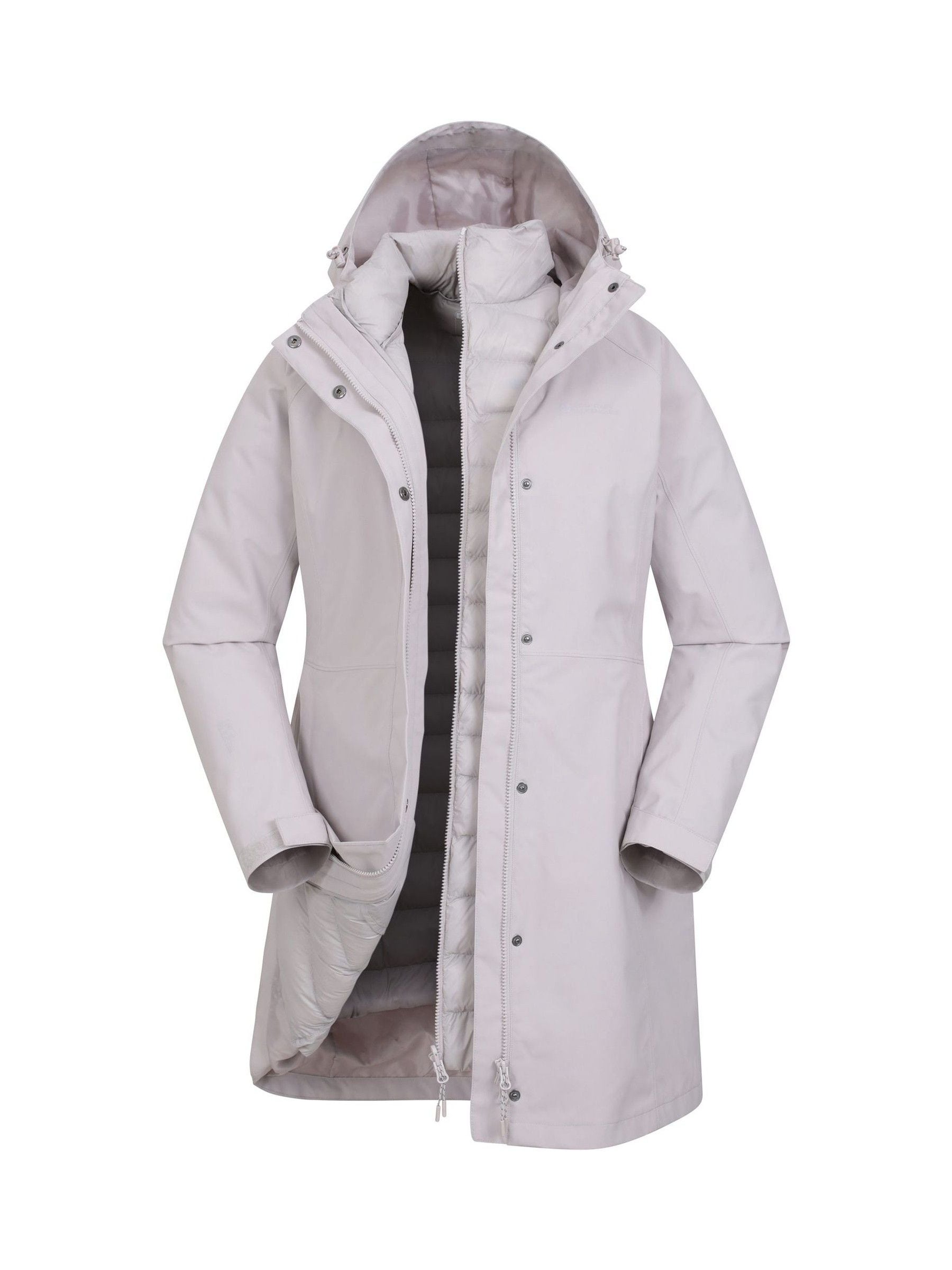 Mountain Warehouse Cream Womens Alaskan 3 In 1 Waterproof Long Jacket