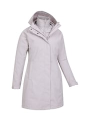 Mountain Warehouse Cream Womens Alaskan 3-In-1 Waterproof Long Jacket - Image 2 of 6