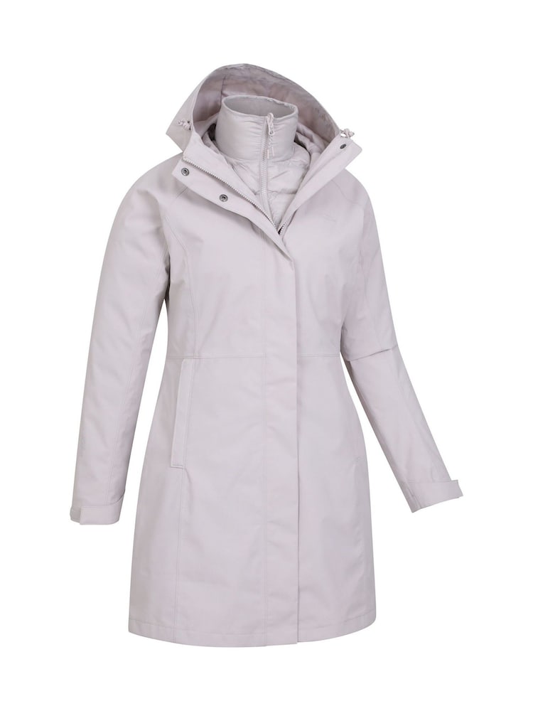 Mountain Warehouse Cream Womens Alaskan 3-In-1 Waterproof Long Jacket - Image 2 of 6