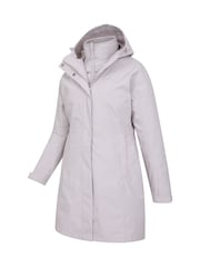 Mountain Warehouse Cream Womens Alaskan 3-In-1 Waterproof Long Jacket - Image 3 of 6