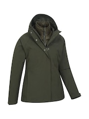 Зеленый - Mountain Warehouse Alaskan Womens 3-in-1 Водонепроницаемая куртка - Изображение 2 из 7