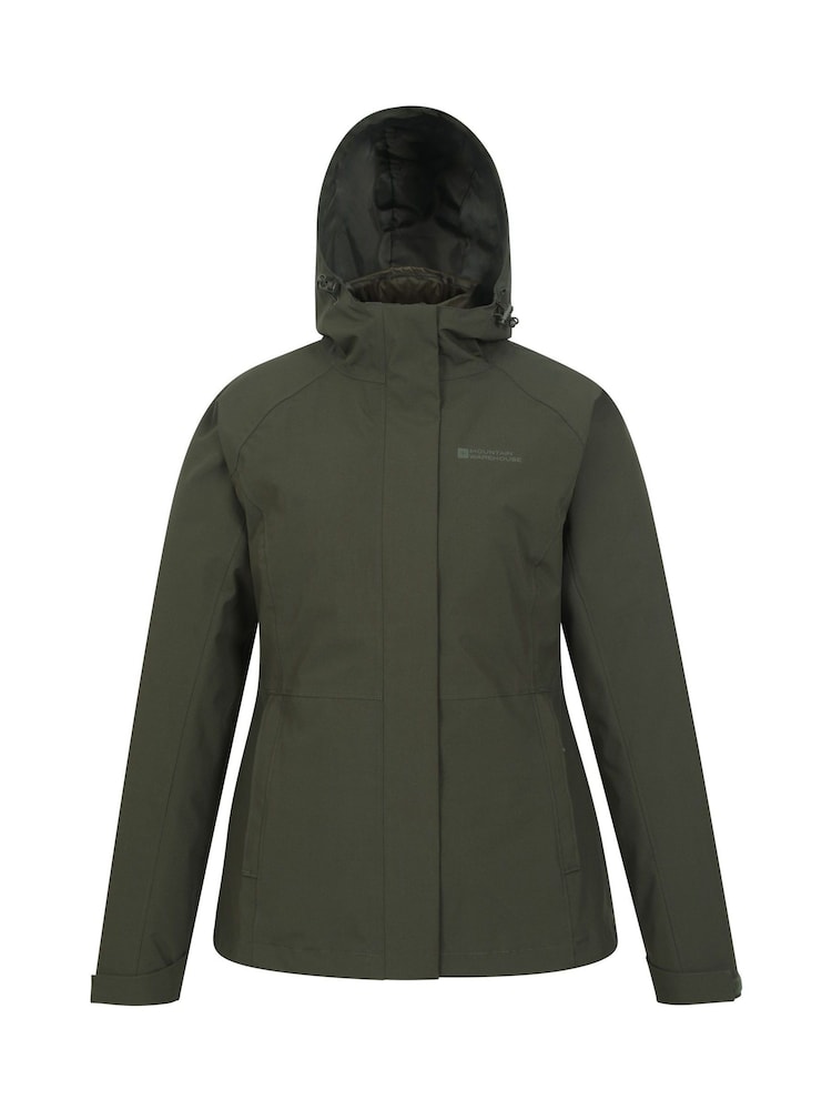 Mountain Warehouse Green Alaskan Womens 3-in-1 Waterproof Jacket - Image 5 of 7