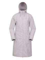 Mountain Warehouse Cream Hilltop Womens Extra Long Waterproof Jacket - Image 1 of 5