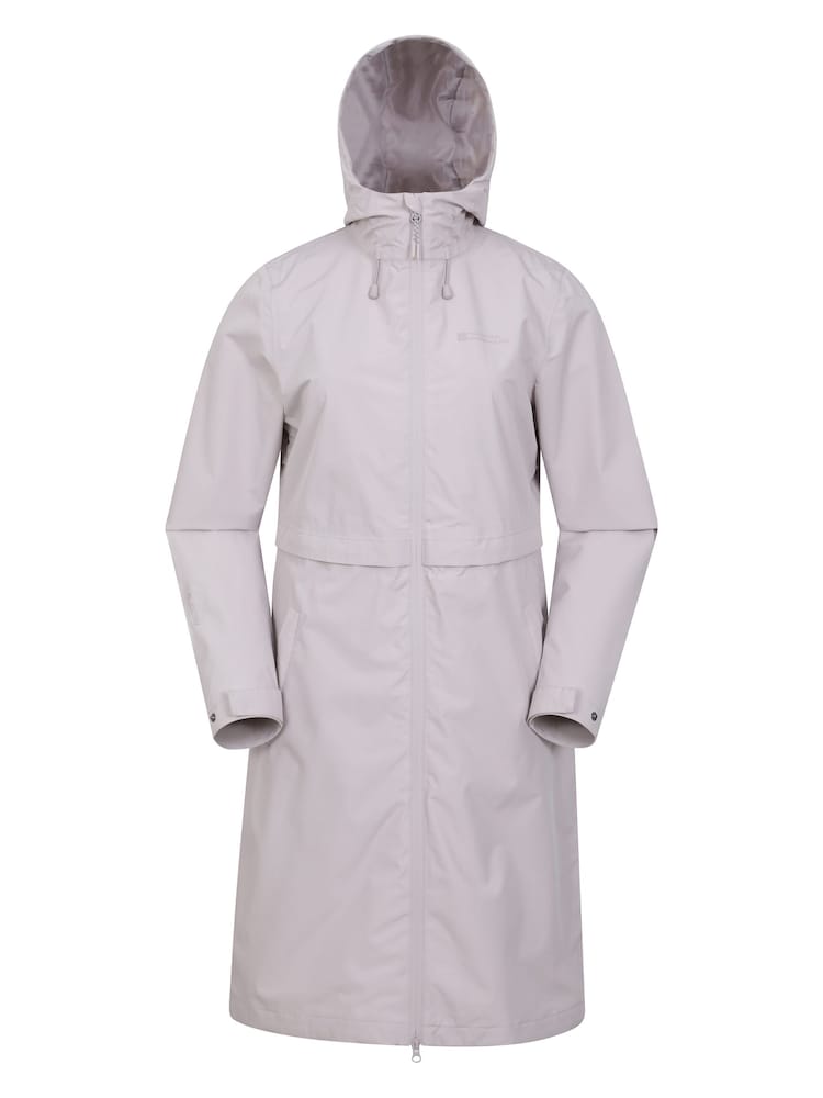 Mountain Warehouse Cream Hilltop Womens Extra Long Waterproof Jacket - Image 1 of 5