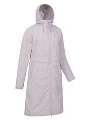 Mountain Warehouse Cream Hilltop Womens Extra Long Waterproof Jacket - Image 2 of 5