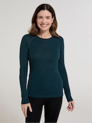 Mountain Warehouse Light Blue Womens Merino II Thermal Top - Image 1 of 7