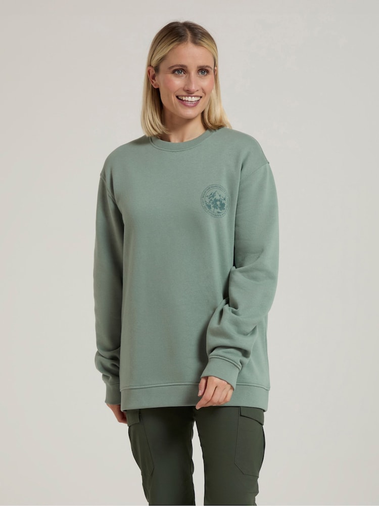 Mountain Warehouse Green Circle Mountain Graphic Sweatshirt - Image 2 of 4 Mountain Warehouse Green Circle Mountain Graphic Sweatshirt - Image 2 of 4