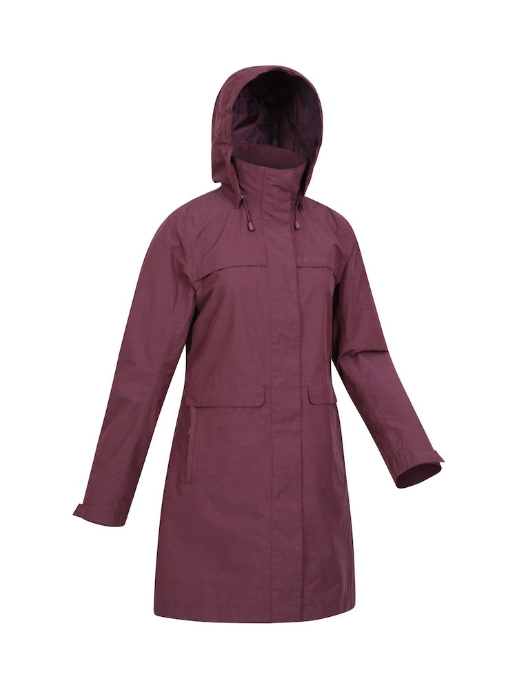 Mountain Warehouse Purple Cloudburst Textured Womens Waterproof Jacket - Image 2 of 5 Mountain Warehouse Purple Cloudburst Textured Womens Waterproof Jacket - Image 2 of 5