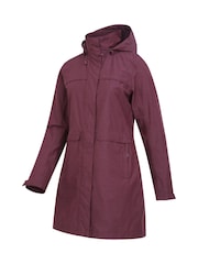 Mountain Warehouse Purple Womens Cloud Burst II Textured Waterproof Jacket - Image 4 of 5