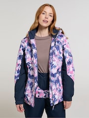 Mountain Warehouse Dawn II Womens Printed Fleece Lined Snow Ski Jacket - Imaginea 4 din 10