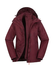 Пурпурный - Mountain Warehouse Bracken Extreme Womens 3-in-1 Водонепроницаемая куртка - Изображение 1 из 7