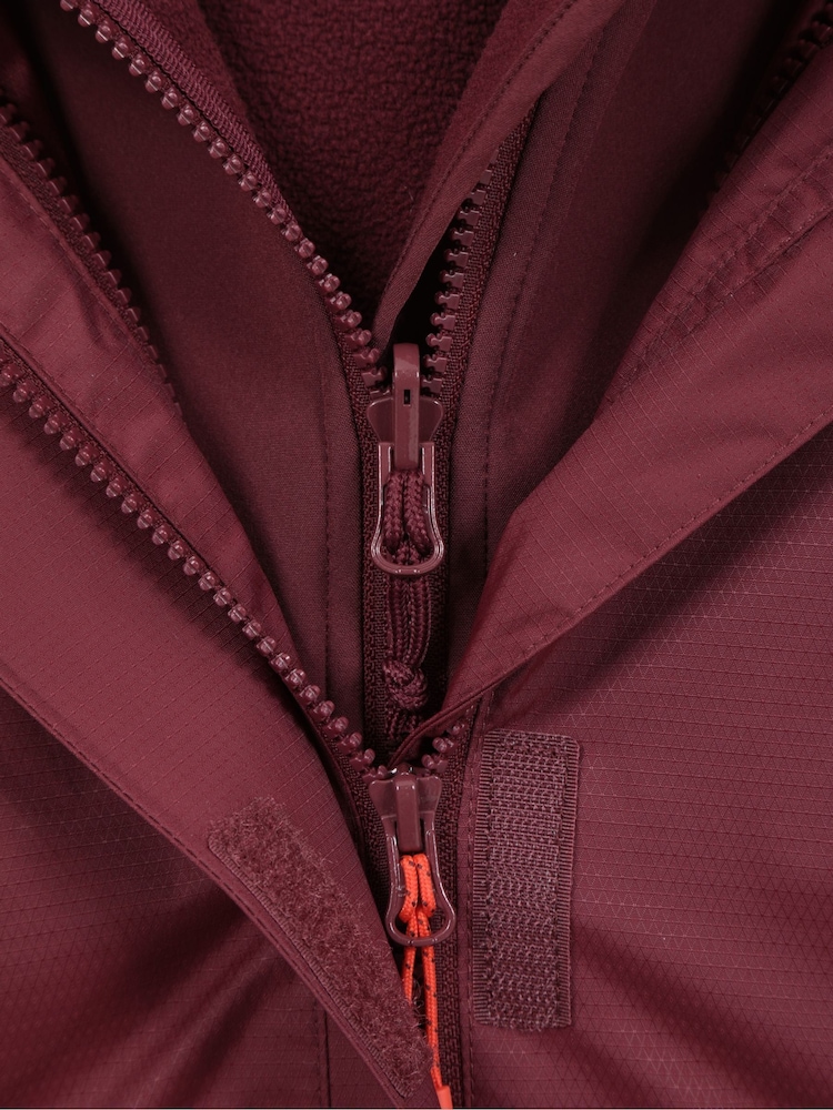 Пурпурный - Mountain Warehouse Bracken Extreme Womens 3-in-1 Водонепроницаемая куртка - Изображение 7 из 7