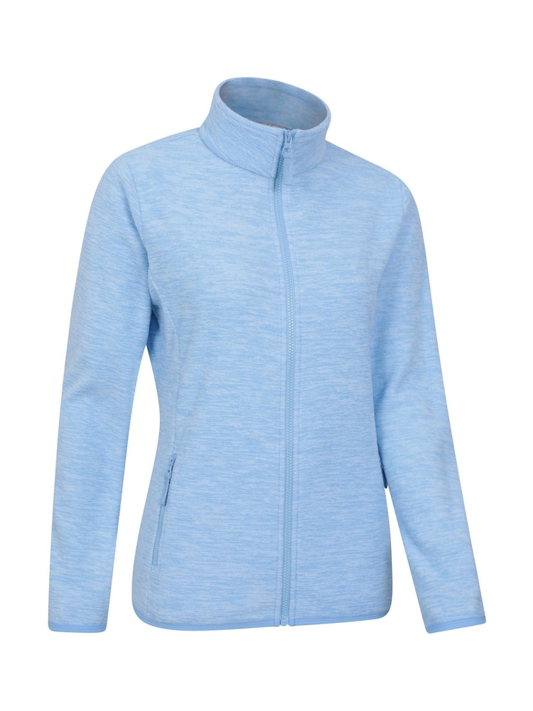 Mountain Warehouse Blue Womens Snowdon Melange II Full-Zip Fleece - Image 2 of 5 Mountain Warehouse Blue Womens Snowdon Melange II Full-Zip Fleece - Image 2 of 5