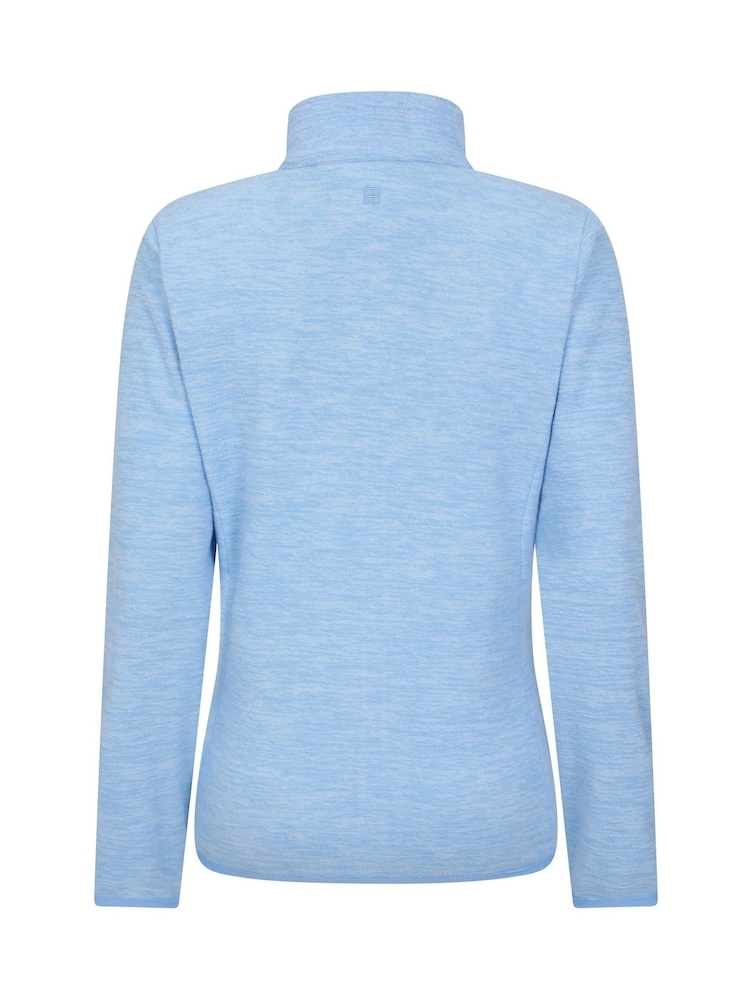 Mountain Warehouse Blue Womens Snowdon Melange II Full-Zip Fleece - Image 3 of 5