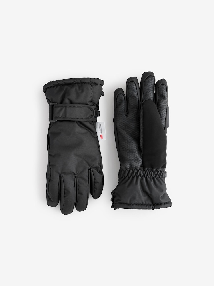 Mountain Warehouse Black Womens Extreme Waterproof Ski Gloves - Image 1 of 7 Mountain Warehouse Black Womens Extreme Waterproof Ski Gloves - Image 1 of 7