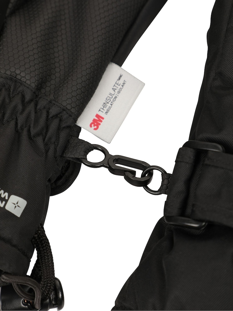 Mountain Warehouse Black Womens Extreme Waterproof Ski Gloves - Image 6 of 6