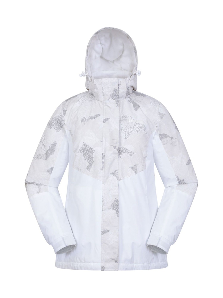 Mountain Warehouse White Dawn II Womens Printed Fleece Lined Snow Ski Jacket - Image 1 of 6