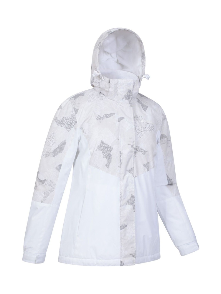 Mountain Warehouse White Dawn II Womens Printed Fleece Lined Snow Ski Jacket - Image 2 of 6