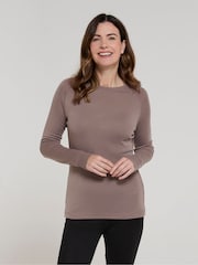 Mountain Warehouse Brown Talus Womens Round Neck Thermal Top - Image 2 of 4