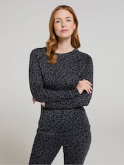 Mountain Warehouse Grey Talus Printed Womens Thermal Top - Image 4 of 4