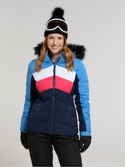 Mountain Warehouse Blue Cascade Womens Water Resistant Padded Ski Jacket - Image 2 of 12