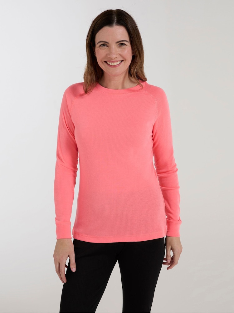 Mountain Warehouse Pink Talus Womens Round Neck Thermal Top - Image 1 of 4