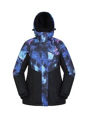 Mountain Warehouse Blue Dawn II Womens Printed Fleece Lined Snow Ski Jacket - Image 1 of 6
